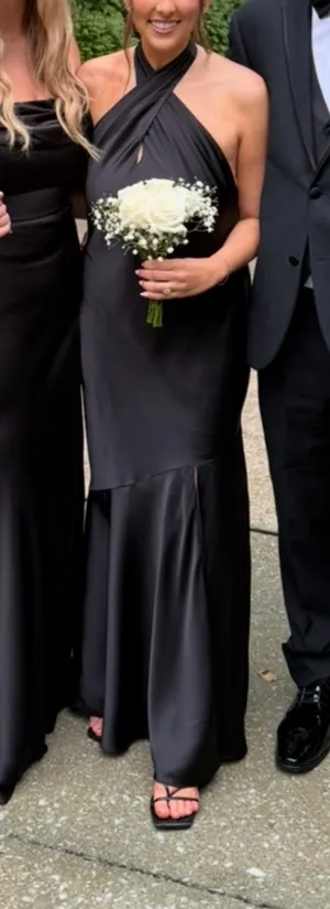 Birdy Grey Black Satin Dress thumbnail 1