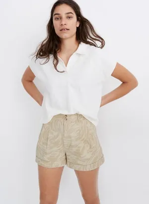 NWT Madewell Pleated Shorts in Brushing Up Size 4 thumbnail 1