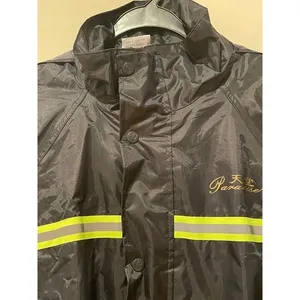 Black rain/trench jacket. Size 8 unisex thumbnail 4