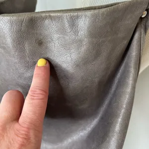 Gianni Chiarini Hobo Purse shoulder bag Italian leather Slouchy Grey top zipper thumbnail 3