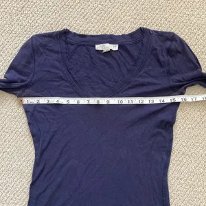 Bella Swan Fitted Long Sleeve Shirt Navy Blue Y2K Indie Sleaze V-Neck Cotton S thumbnail 5