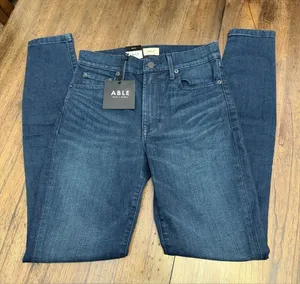ABLE High Rise Skinny Jeans Blue Size 24 thumbnail 1
