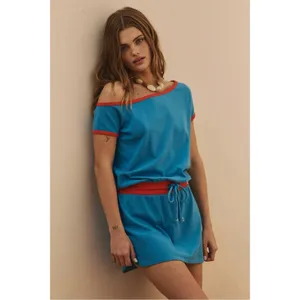 Free People Retro 70s Beachy My Favorite Mini Dress XL NWT Baywatch Combo thumbnail 2