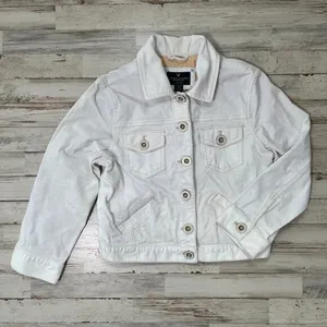2000s Y2k American Eagle White Corduroy Button Jacket Womens‎ Size M thumbnail 1