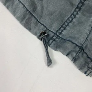 Marrakech Jacket Womens Medium Gray Linen‎ Camo Moto Zip Pockets Anthropolegie thumbnail 5