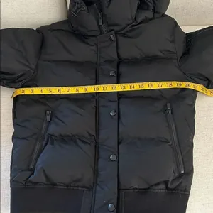 Champion Crop Quilted Snorkel Puffer Jacket with Hood, Black, Size Small, NWT thumbnail 7