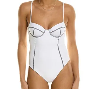 ONIA SWIM Valerie‎ One Piece Swimsuit In White size Small thumbnail 9