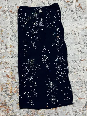 WHITE FOX It's All About Me Strapless Rhinestone Diamante Mini Dress black thumbnail 2