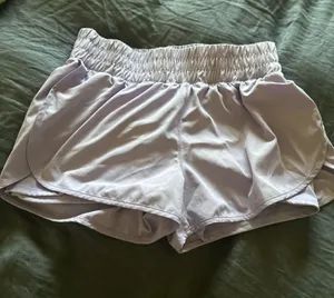 Women’s Lavender Athletic Shorts with Elastic Waist thumbnail 1