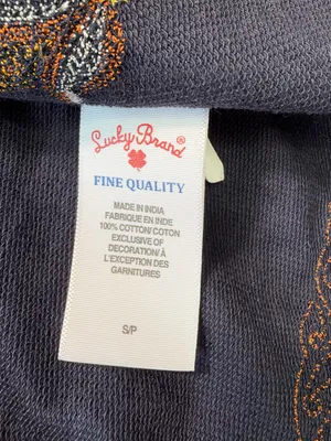 Lucky Brand Lucky Lotus Navy Embroidered Hooded Longline Jacket thumbnail 7