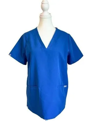 FIGS Technical Collection Casma Scrub Top in Blue Size Medium thumbnail 1
