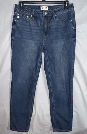 Seven7 Premium Brand Jeans Womens Sz 8 Straight Leg‎ Medium Wash Blue Denim thumbnail 1