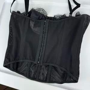Dealmore Corset Top Sz Small Black Lace Mesh Crop Top thumbnail 12