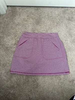 T by Talbots Purple White Stripe Skort Size S thumbnail 2