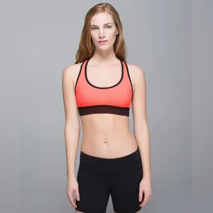 Lululemon Ebb & Flow Racerback Bra Reversible Heathered Electric Coral Size 4 thumbnail 6