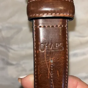 Chaps Cognac Colored Leather Belt Size40…. Sold As A Mans Belt But Is Unisex.. thumbnail 3