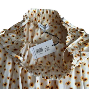 WeWoreWhat Ivory Ditsy Daisy Boho Floral Smocked Midi Dress Women’s Size XS NWT thumbnail 4