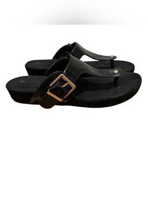 Giani Bernini Rivver Buckle Thong Sandals Black Womens Size 8.5 Comfort Slides thumbnail 6