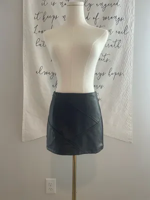 Altar'd State Faux Leather Skirt Mini Size XS thumbnail 5