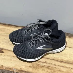 Brooks reveal 2 Black Gray Athletic running Sneakers‎ size 6.5 A54 thumbnail 3