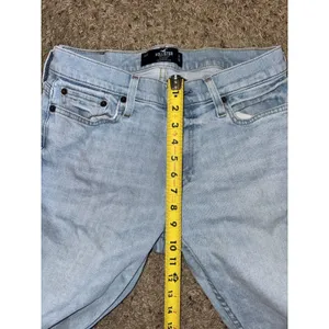 Hollister Men's Blue Light Wash Denim Straight Jeans Stretch 5-Pocket thumbnail 5