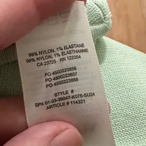 BABATON | Women's Sculpt Knit Ribbed Soft Chip Mint Bustier Crop‎ Top, Size XL thumbnail 8