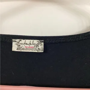 Free People Black Fitted Bodysuit Top thumbnail 2