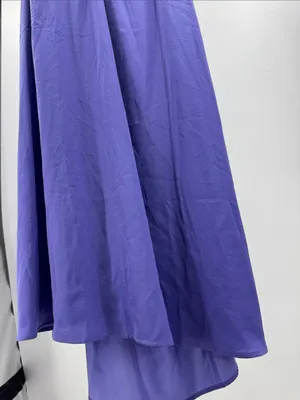 GAP open back blouson Midi Dress in Violet L silky wedding guest event party thumbnail 11