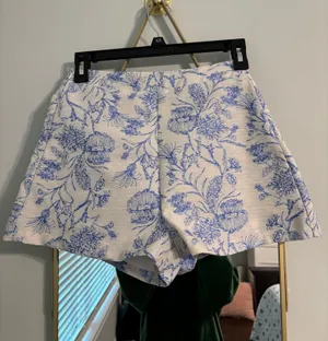 Blue floral SHEIN shorts thumbnail 1