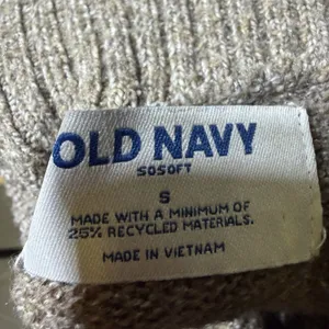 Old Navy SoSoft Womens Small Turtleneck Sweater Gray Taupe Ribbed Pullover thumbnail 4