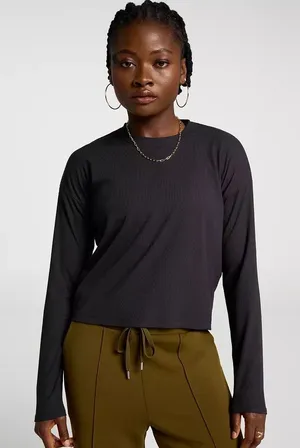Calia by Carrie Everyday Rib Boxy Long Sleeve Tee thumbnail 1