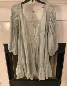 Free People NWT Mint Green Mini tunic dress thumbnail 5