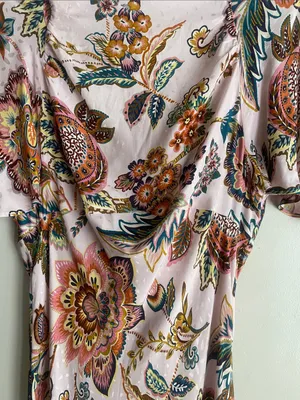 Kachel x Anthropologie Flutter-Sleeve Slip Dress Pink thumbnail 8