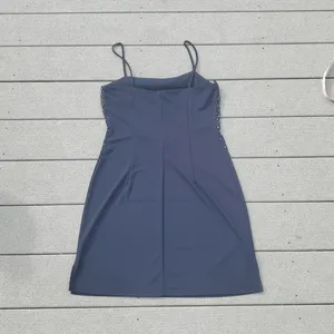 Y2K City Triangles Sparkle Spaghetti Strap Dress | Blue Spaghetti Strap Dress thumbnail 13