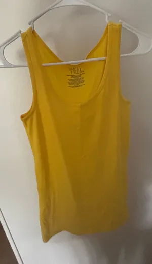 Time And Tru Yellow tank top thumbnail 1