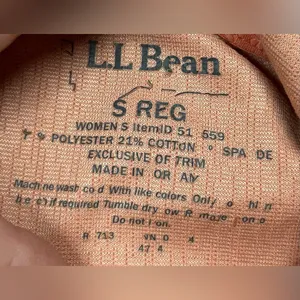 L.L Bean Size S Women's Orange Tropicwear Comfort Hoodie thumbnail 2