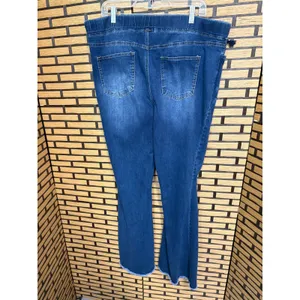 YMI‎ Pull On Drawstring Waist Flare Leg Jeans Size XL thumbnail 2