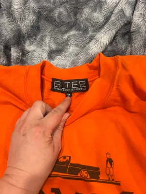 Homie Orange Crewneck Sweatshirt with Black 'HOMIÉS South Central' Print thumbnail 2