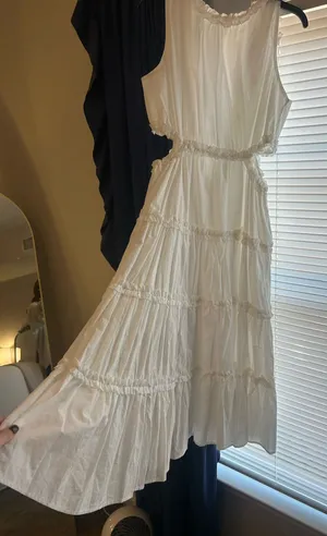 merci white maxi dress with cutouts thumbnail 1