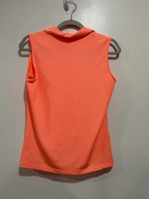 Lady Hagen Essentials Coral Sleeveless Golf Polo Top Size Small thumbnail 5