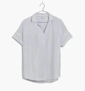Madewell Courier Button-Back Shirt in Pure Stripe Size Small thumbnail 2