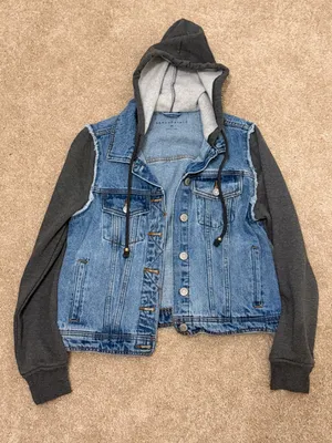 Aeropostale Denim & Sweatshirt Hooded Jacket thumbnail 1