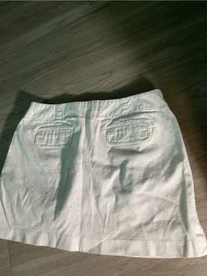 Express White Mini Skirt with Front Patch Pockets thumbnail 2