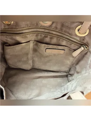 Michael Kors Cognac Leather Tote with MK Pendant thumbnail 4