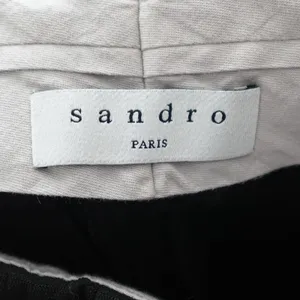 Sandro Paris Black High Waist Wide Leg Pleated Dress Pants Size IT 36 thumbnail 3
