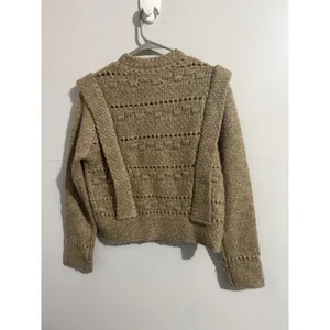 Endless Rose Sweater Size S Beige Oatmeal Crew Neck Chunky‎ Knit Pullover thumbnail 3