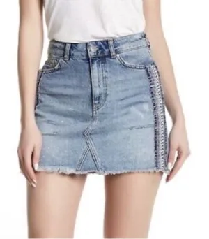 Free People Mini Blue Denim Skirt(Size 4) thumbnail 1