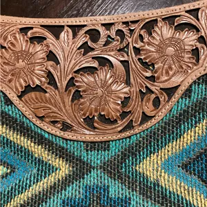Myra western Patterned Shoulder Bag Blue thumbnail 2