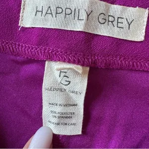 NWT Happily Grey Wide Leg Trouser Pants Full Length High Waisted Front Slit XS‎ thumbnail 11