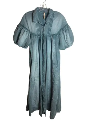 Free People On The Road Maxi Dress Overdye Atlantic Deep M thumbnail 4